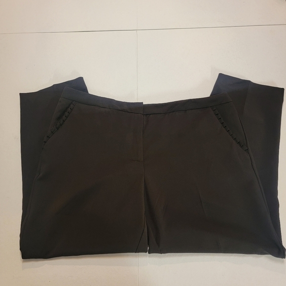 Valerie Steven's size 16 dark brown pants with ruffles on pockets. - Picture 2 of 11